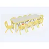 Top design Cream-colored kids furniture study table and chairs