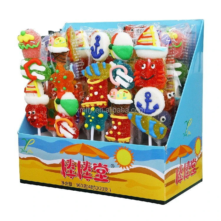 Sugar Coated Colorful Gelatin Lollipops,Animal Shape Jelly Lollipop