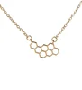 High Polishing Bee Hive Shaped Pendant Geometry Pendant Necklace Bee Hive Pendant In Gold Rose Gold