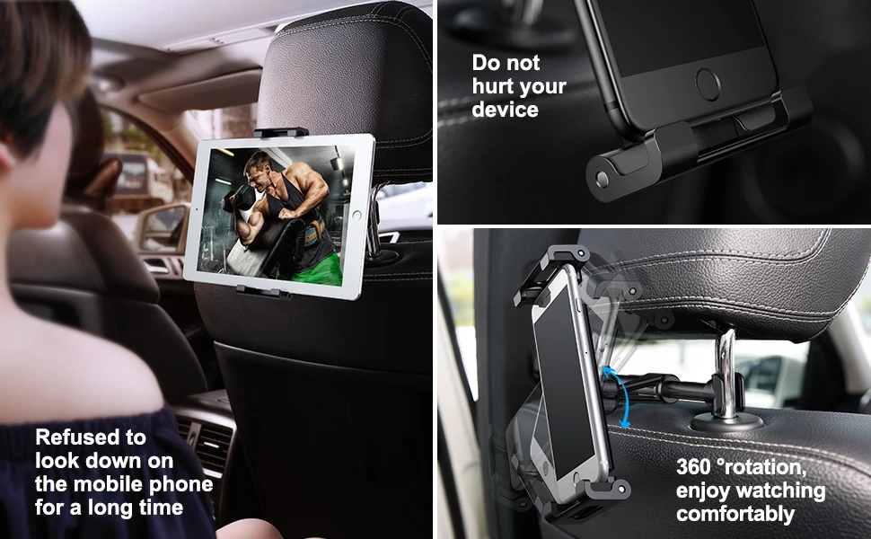 Back Seat Car Mount Holder 360 Degree For Ipad Mobile Phone Holder ...