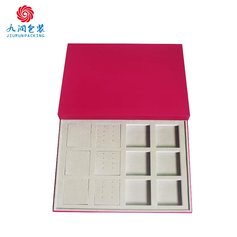 Luxury Ring Bracelet Bangle Organizer Big Set Velvet Jewelry Packaging Box details