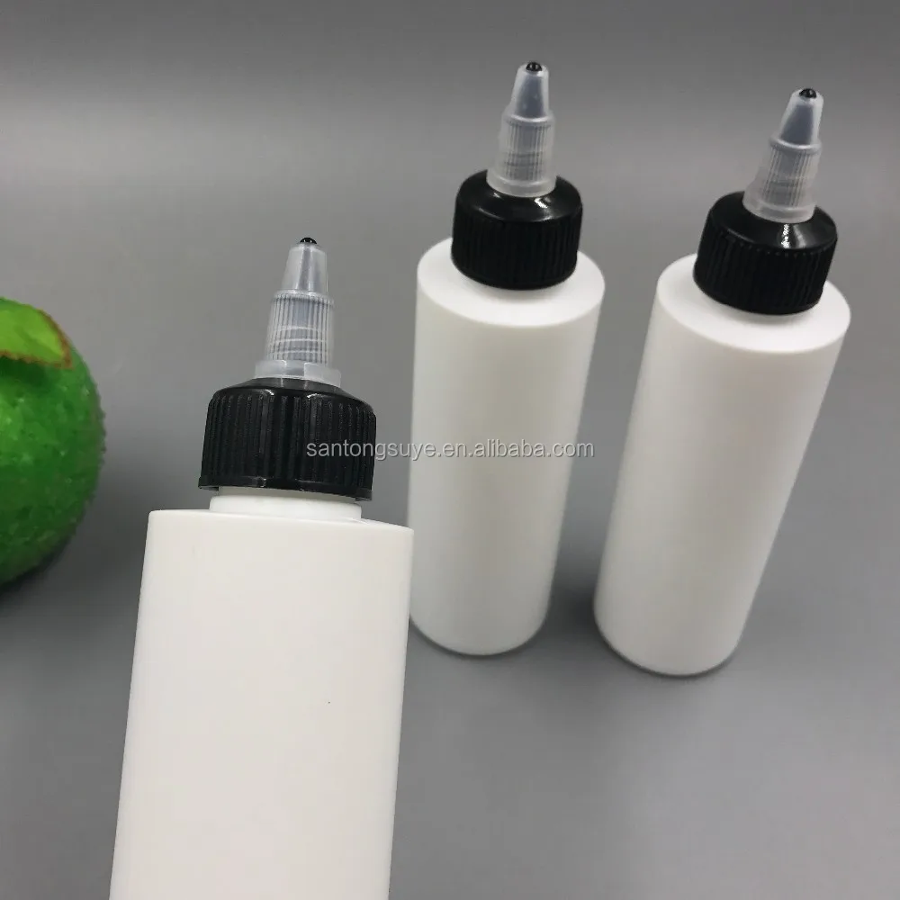 China Manufacturer 4oz /120ml Pe Plastic Bottle Glue Bottles Twist Top Cap For Cosmetic Packing