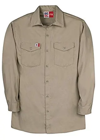 Big Bill TX231US7//OS-CHA-2XL-T FR Shirt Tall Charcoal Gray XX-Large 7 oz Westex Ultrasoft Industrial Economy Work Shirt