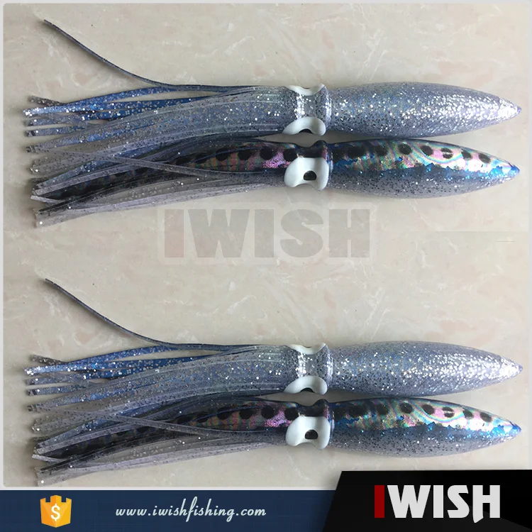 Deep Sea Fishing Lures Lighting 18" Bulb Squid Lures For Marlin Tuna
