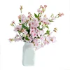 Cheap Silk Cherry Blossom Tree 3 Branches Artificial Sakura Flower Japanese Bouquet For Wedding Table