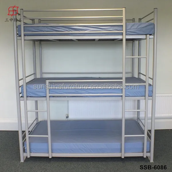 triple bunk bed with stairs