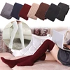 Fashion Autumn Winter Women Wool Braid Over Knee Socks Thigh Highs Twist Hose Warm Stockings