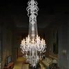 size customized E14 big hotel chandelier crystal clear color