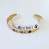 Message Be Brave Bangle Bracelet Stainless Steel Metal Bracelet Custom Inspirational Engraved Jewelry S1-0038