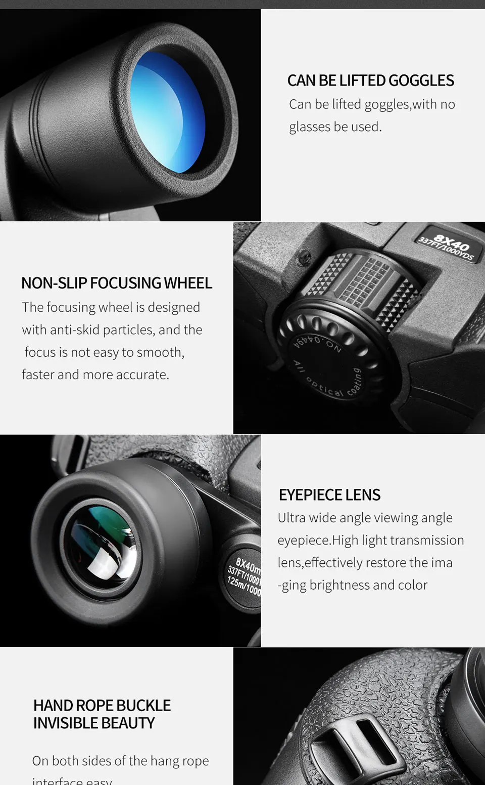 The Latest Thermal Binoculars 8x40 Waterproof Binoculars High Powered