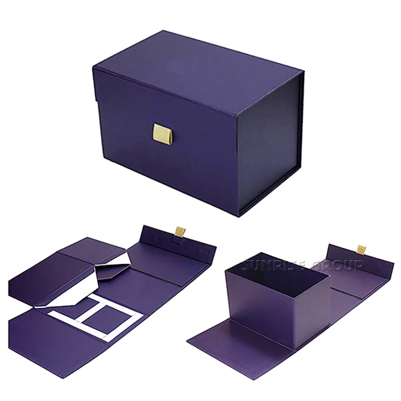 Luxury Elegant Paper Printing Fold Magnetic Closure Box