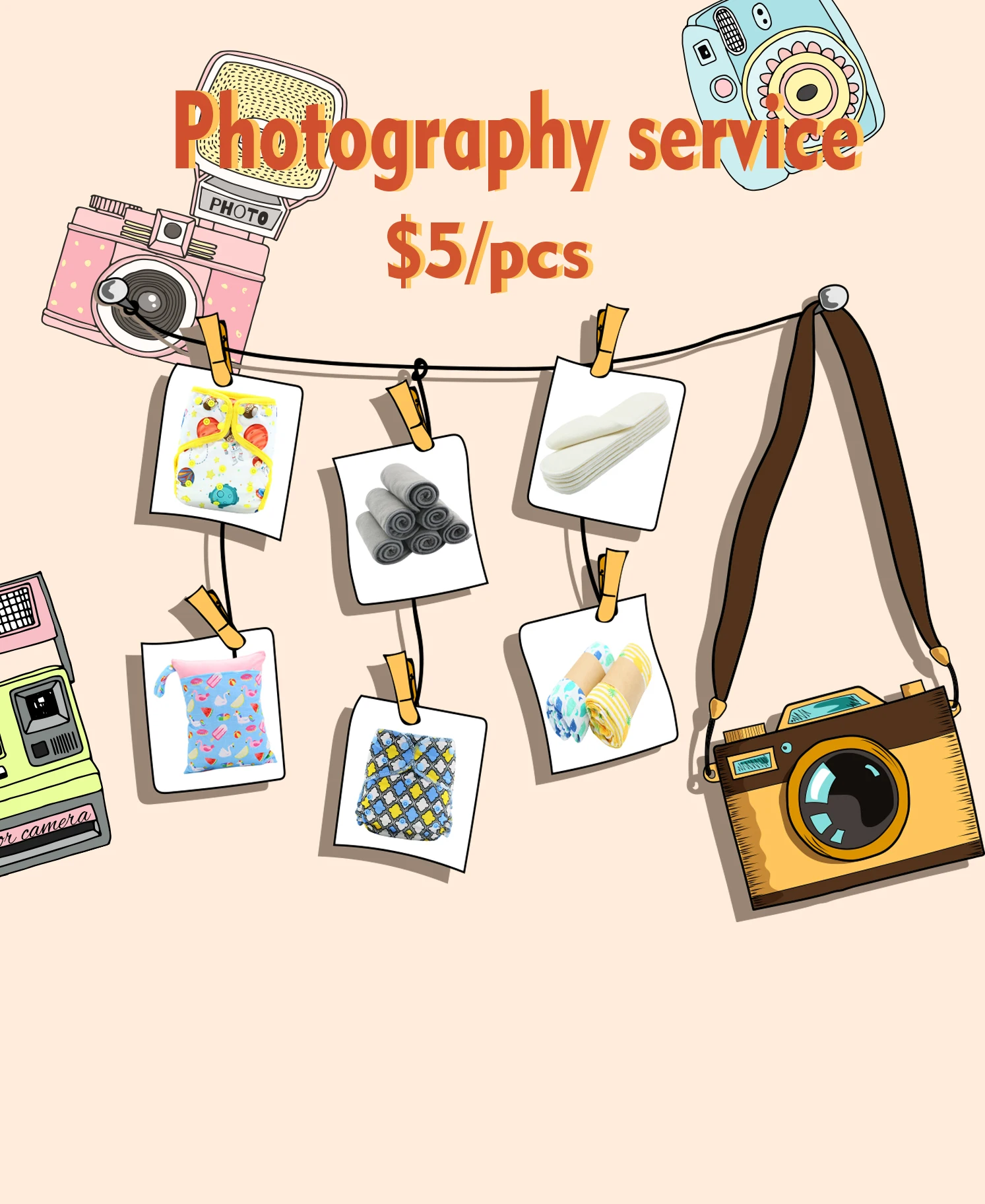 Happyflute 4pieces Baby Cloth Diaper Newborn Print Cotton Diaper A Set