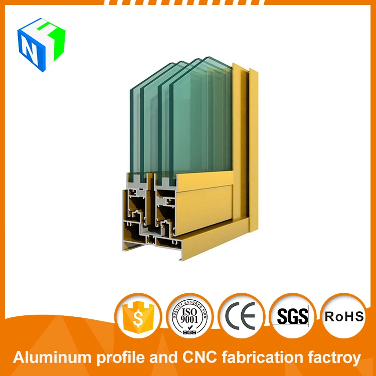 factory price extruded sliding track aluminum channel  aluminum window and door profile