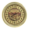 cheap reloj pare modern gold Antique Style 16 inch Customizable wholesale home decorate Digital Metallic Wall clock