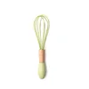 10 Inch Silicone Wire With Colorful Beech Wood Handle Kitchen Stirring Egg Whisk