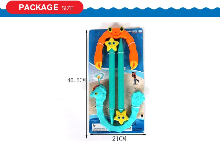 Horseshoes Hook And Ring Toss Set Beach Sport Toys Garden Yard Game