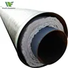 High quality insulated pipe rock wool materials filled and outer steel casing for steam supply