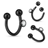 Anodized Titanium Color Plated Ball Closure Captive Bead Ring Nose Rings Piercing Jewelry