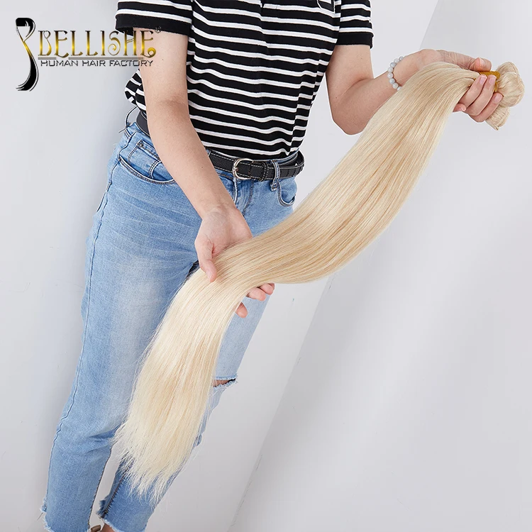 Bellishe 40 Inch Blonde Hair Extensions With Frontal Weave Hair Human ...