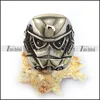 Solemn Military Jewelry Silver Engraved Armed Soldier Skull Ring