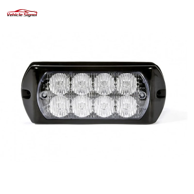 Newest Slim 8W Good quality Strobe Surface Mount headLight High intensity Red Led Warning strobe Grille ambulance lights