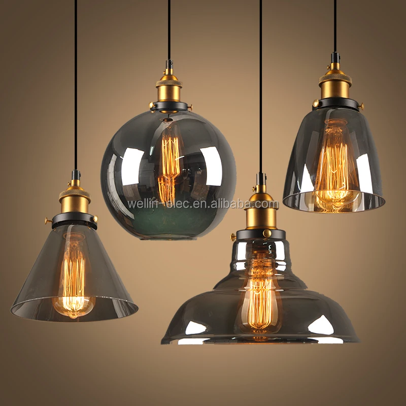 Gl Led Ceiling Light Vintage Home Decor Pendant Lighting Amber Gl Led Ceiling Light Vintage Home Decor Pendant Lighting Amber Clear Smokey Grey Small Chandelier Hang Lamp