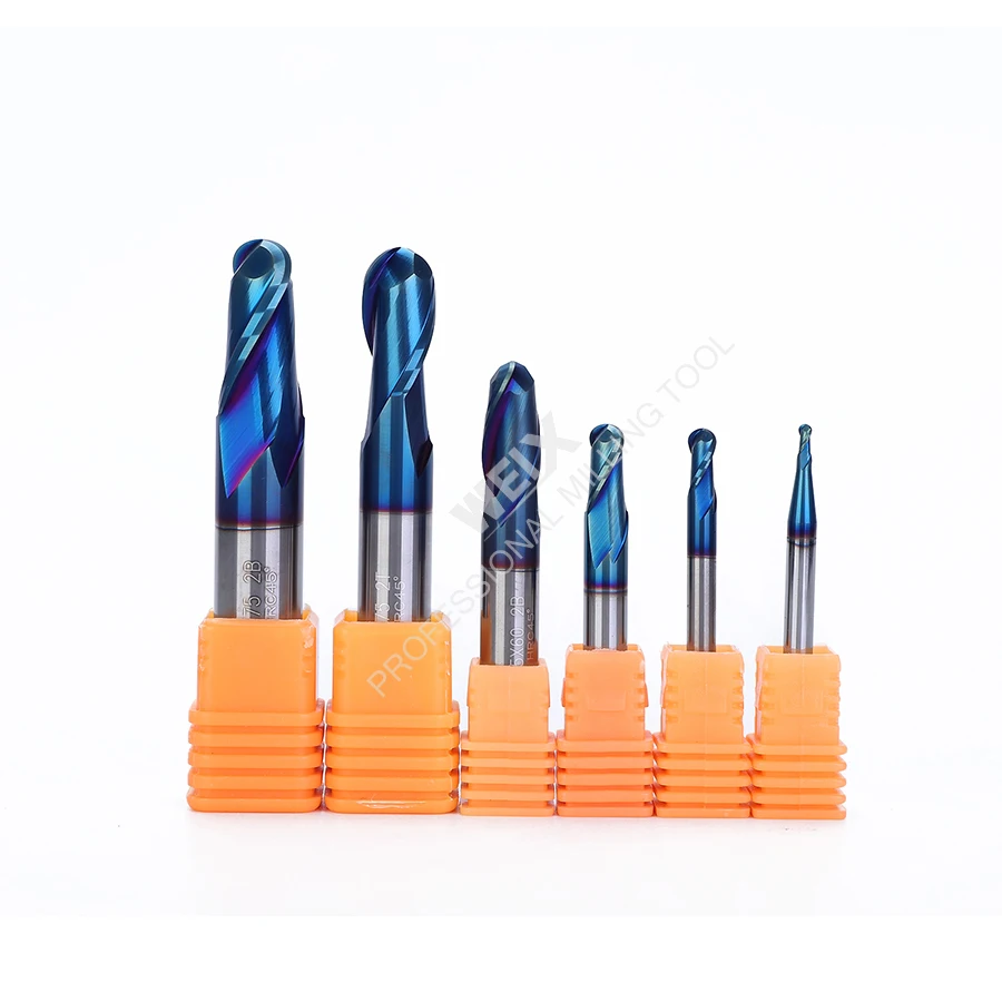 Weix Sharpening Cnc Machinary End Milling Hrc 60 With Blue Nano Coating