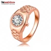 Creative Design 18K Rose Gold Plate Austrian Crystal Watch Ring Rings Jewelry 21*11mm RIC0018-A