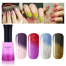 iLuve Thermal Couleur Changed gel nail polish Soak off Curling Light Chameleon nail polish shiny gloss lacquer 4 color kit 12ml