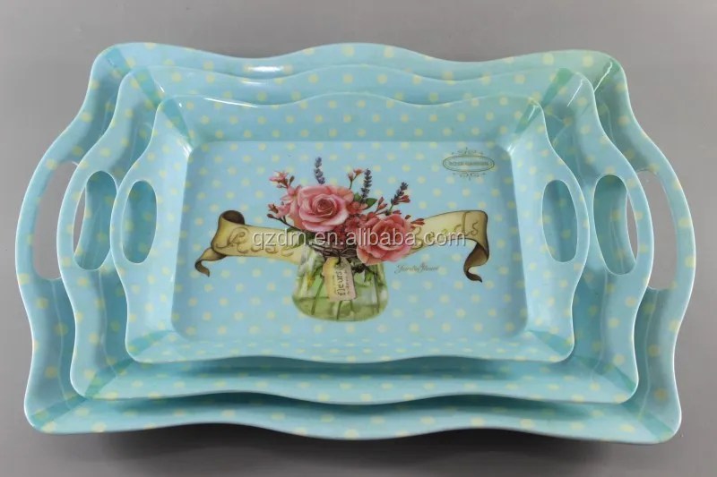3pcs Melamine Serving tray set ,Food tray