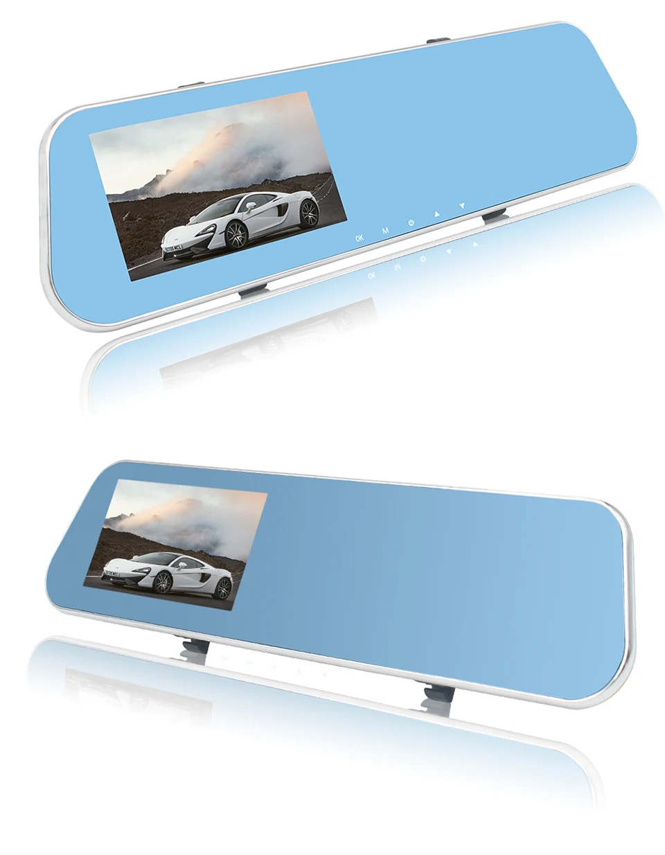 9075 Double lens 1080P Starlight Night Vision Car Camera