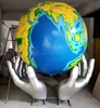 Custom made fiberglass world globe statue for garden decoration