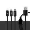 Multi Charger Cable 1.2M 4FT TPE PVC Universal 3 in 1 Multiple USB Charging Cable