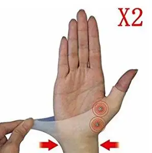 2pcs Silicone Magnetic Therapy Gel Wrist Tenosynovitis Sprained Brace Glove Relieve Arthritis Muscle by EakkyStore (2)