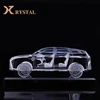 Pujiang Crystal Supplier 3D Engrave Ornament Crystal Car Model For Souvenir