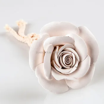 Ceramic Rose With Cotton Rope Home Fragrance Diffuser Ts-cd41 - Buy ...