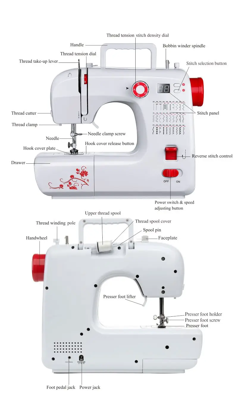 Fhsm702 Multifunction Logo Clothing Post Bed Sewing Machine Price