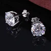 Any color 3 to 8MM Elegant Jewelry 925 Silver Simple Round Birth Stones Single Stud Earrings
