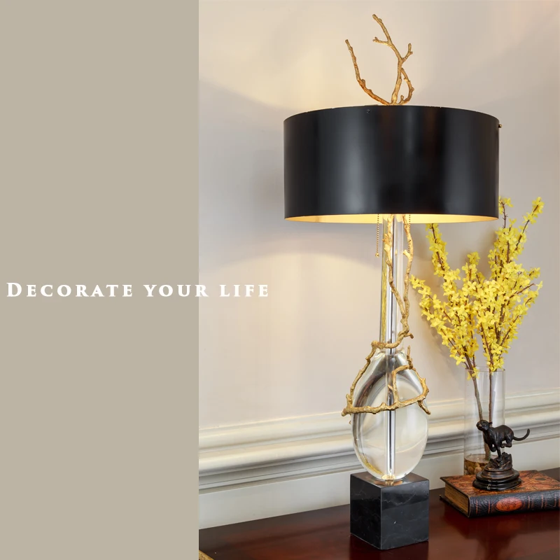 marble crystal contemporary table light