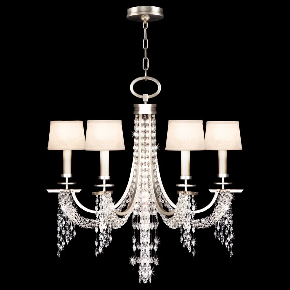 Jasmine 6 Light 120V Chandelier in Polished Silver with Clear Optic Crystal main image 1