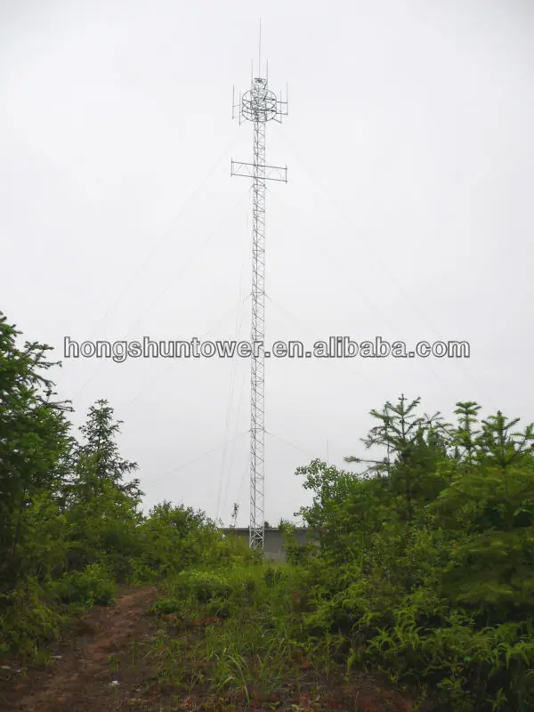 Guyed Wire Mast Steel Telecommunication Tower - Buy Guyed Mast Tower ...