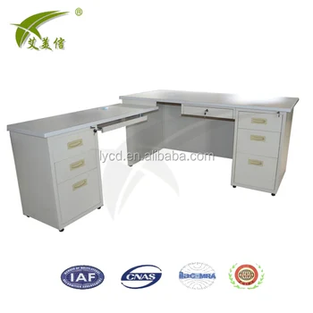 L Shape Metal Office Table Modern Desk Metal Office Table Modern Desk
