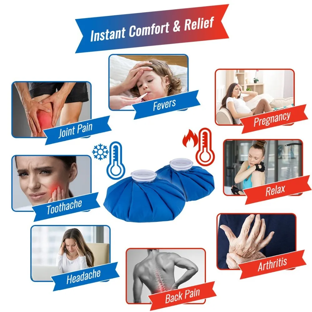 9 Zoll Pvc Blau Eis Beutel China Factory Direct Sport Injury Ice Pack