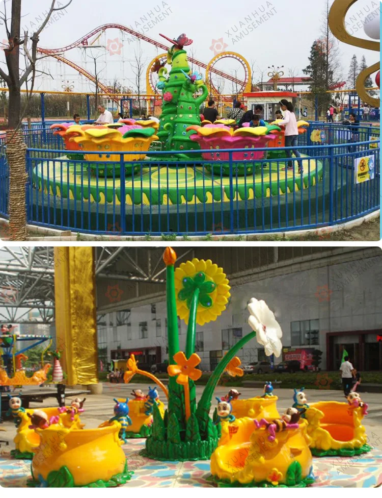 Theme Park Ride Cup And Saucer Carnival Game Rotating Coffee Cups Mug Tea Cups Children Funfair