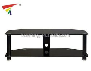 China Supplier Glass Metal Lcd Tv Stand Glass Tv Table Led Tv Desk