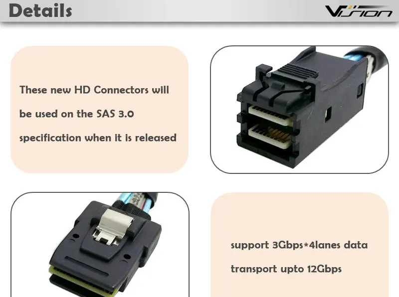 Sas External Cable 36 Pin 4x Mini Sas Hd (sff8643) 36 P Buy Sas