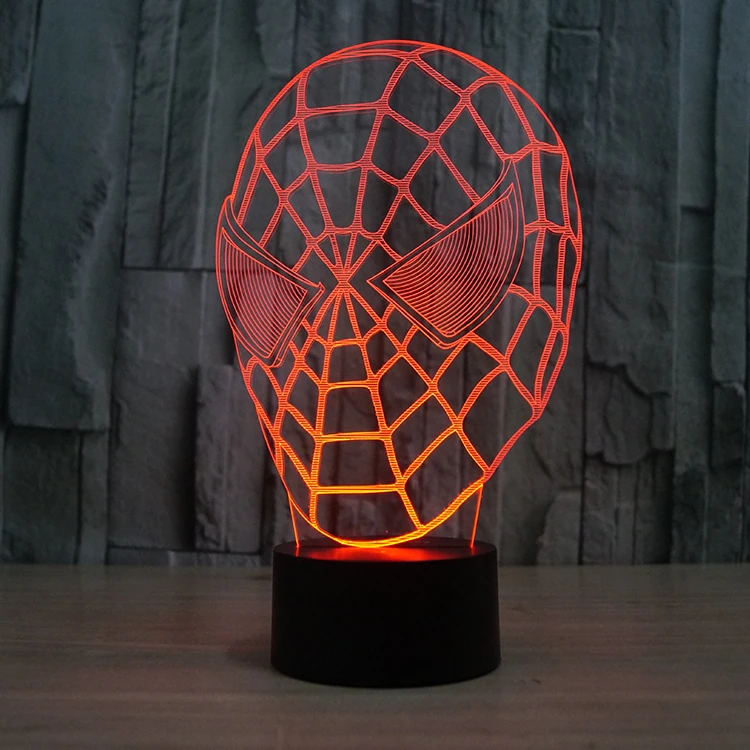 SPIDERMAN THE MOVIE REMOTE CONTROL 7 COLOUR CHANGE GIFT! 3D LED NIGHT LIGHT 