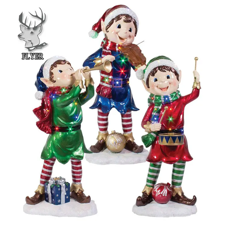 Life Size Fiberglass Elves Christmas Decoration Staue For Sale - Buy ...