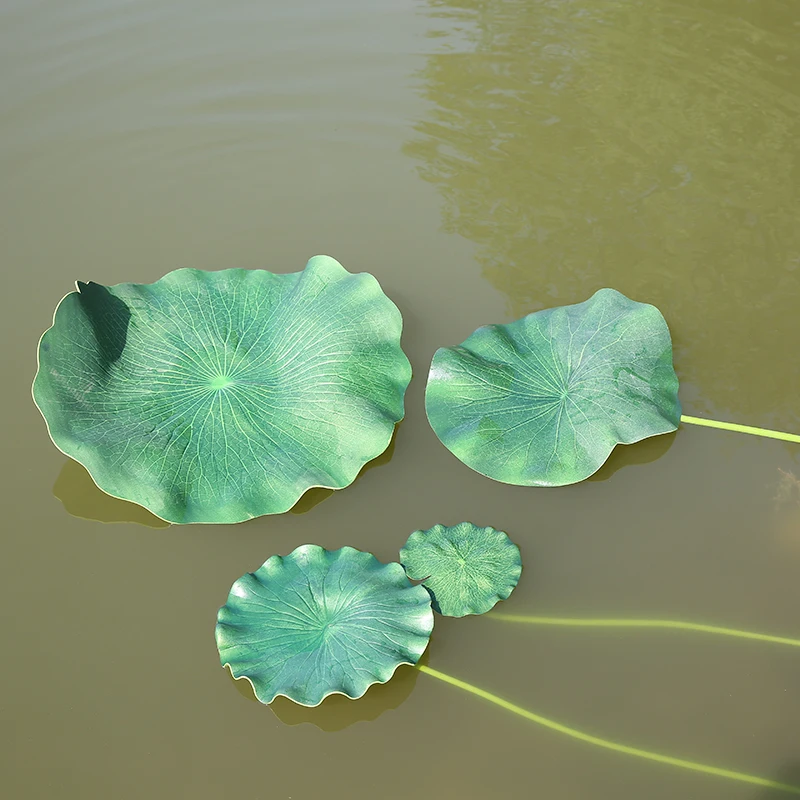Superdream Artificial Realistic Lily Pads Floating Scenery Lotus Pods