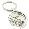 Earth Key Ring Compass Key Fashion Key Chain Globe World map For Lettering tellurion key chain fashion jewelry
